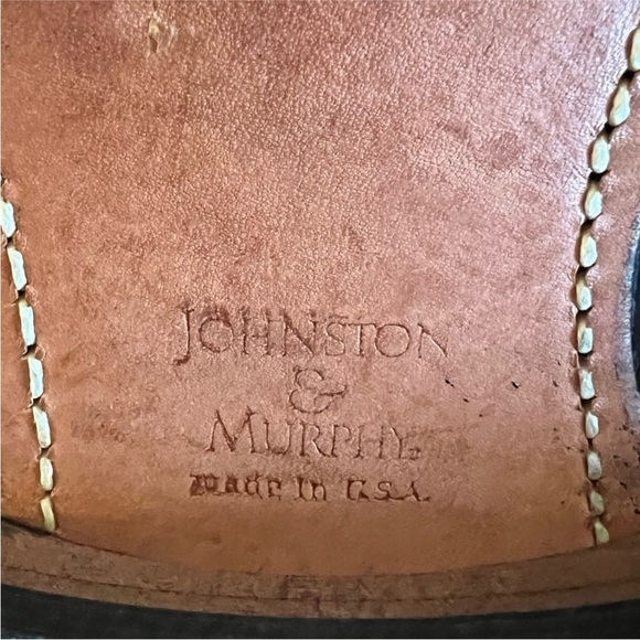 Johnston & Murphy Black Leather Oxford Meade Cap Toe Shoe size 8 main image 6